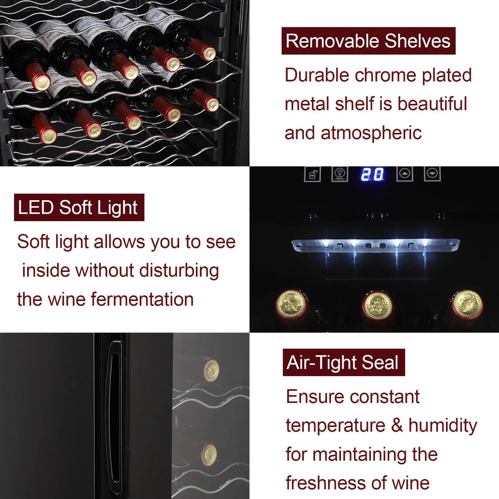 Black 34 Bottle Electronic Wine Cabinet N315814