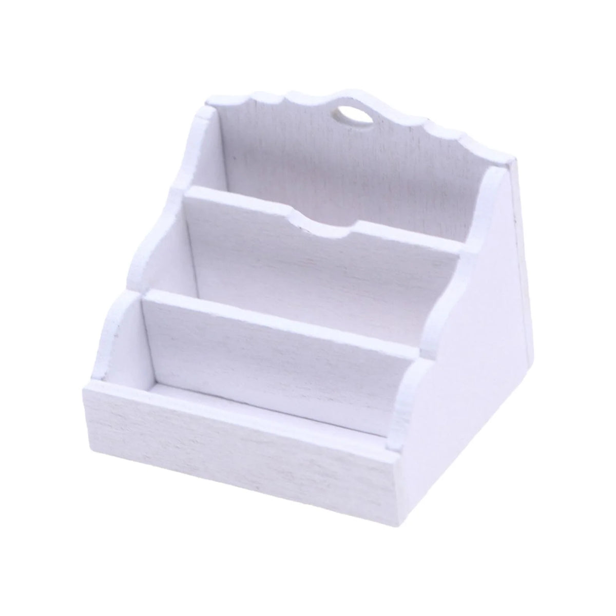 White 1:12 Scale Dollhouse Miniature Magazine Paper Rack U768
