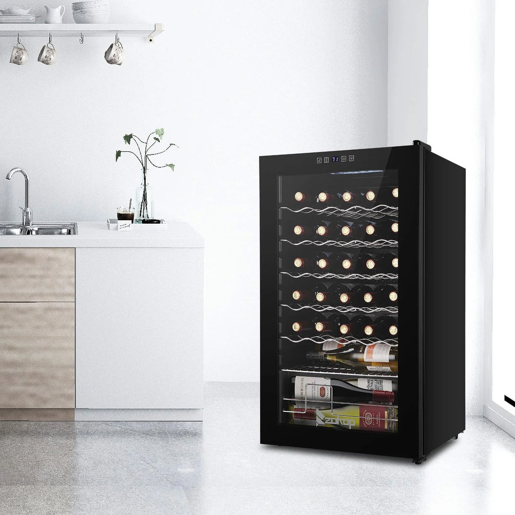 Black 34 Bottle Electronic Wine Cabinet N315814