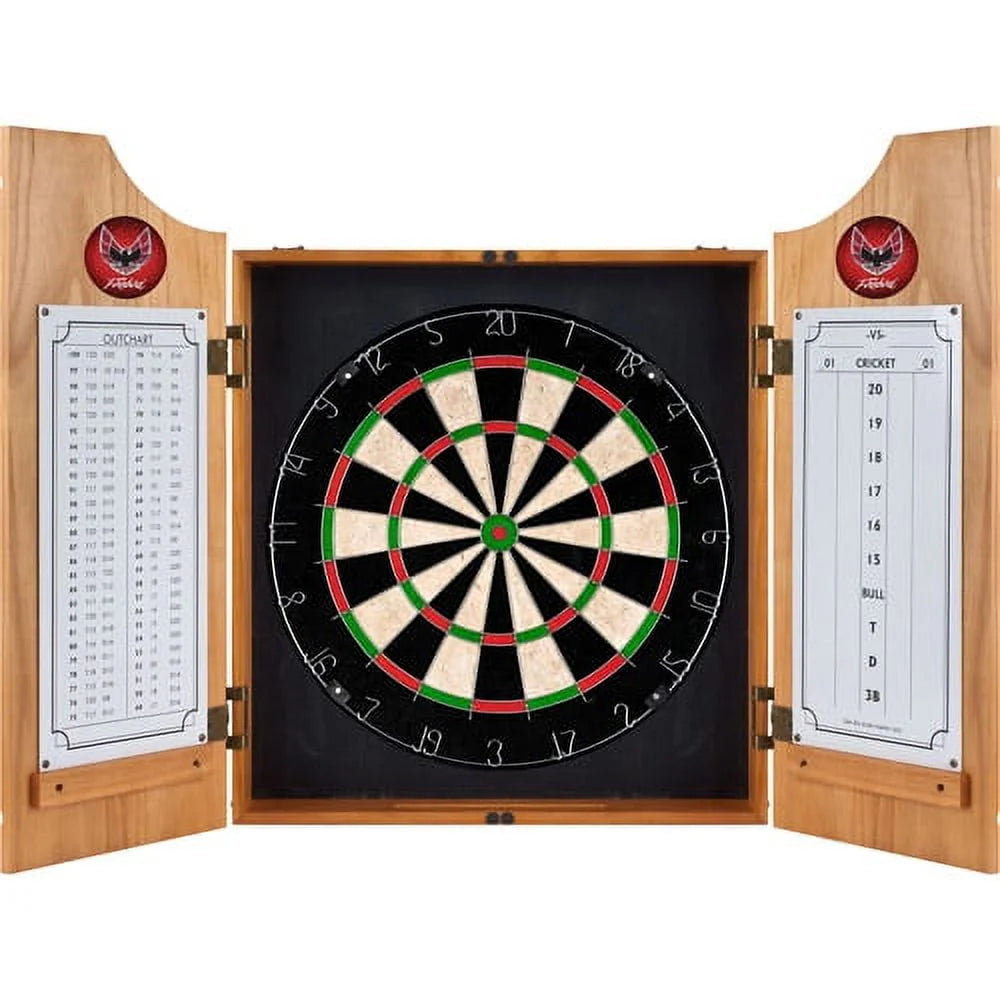Red Wood Dart Cabinet Set W911676