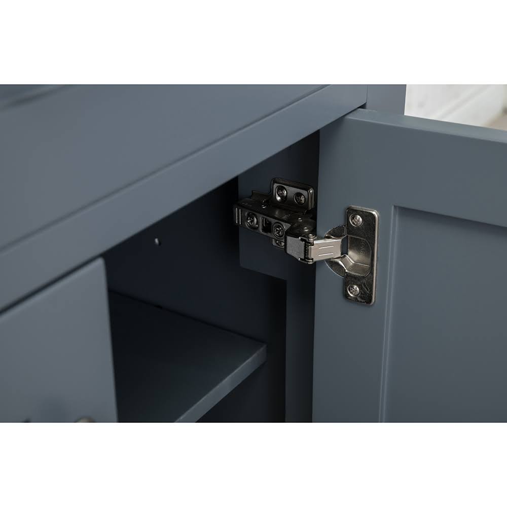 24 in. Single Gray Bathroom Vanity with Carrera Marble Top E31933