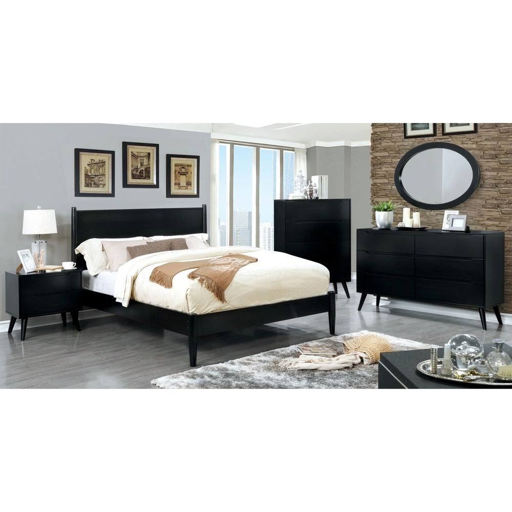 Grey Solid Wood 4-Drawer Chest O428