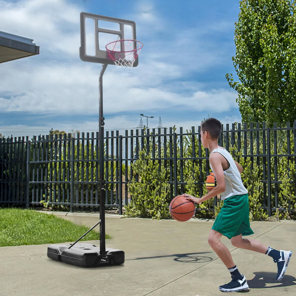 Portable Height Adjustable Basketball Hoop with Wheels R45612