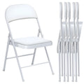 White Folding Metal Stool 6 Pack X705162