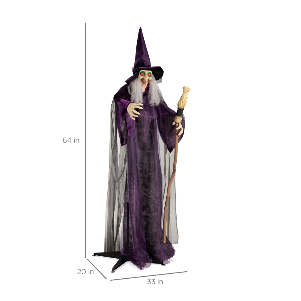 5ft Poseable Halloween Animatronic with LED Eyes W552