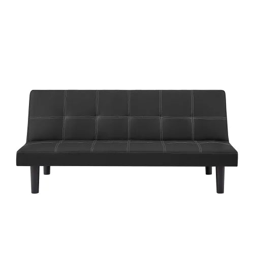 Black Velvet Convertible Sofa Bed E8893