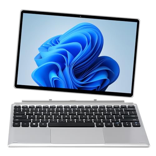 2-in-1 Touch-Screen Laptop 12.3" 3K IPS Tablet PC with Keyboard 8GB RAM 256GB SSD Silver I3821