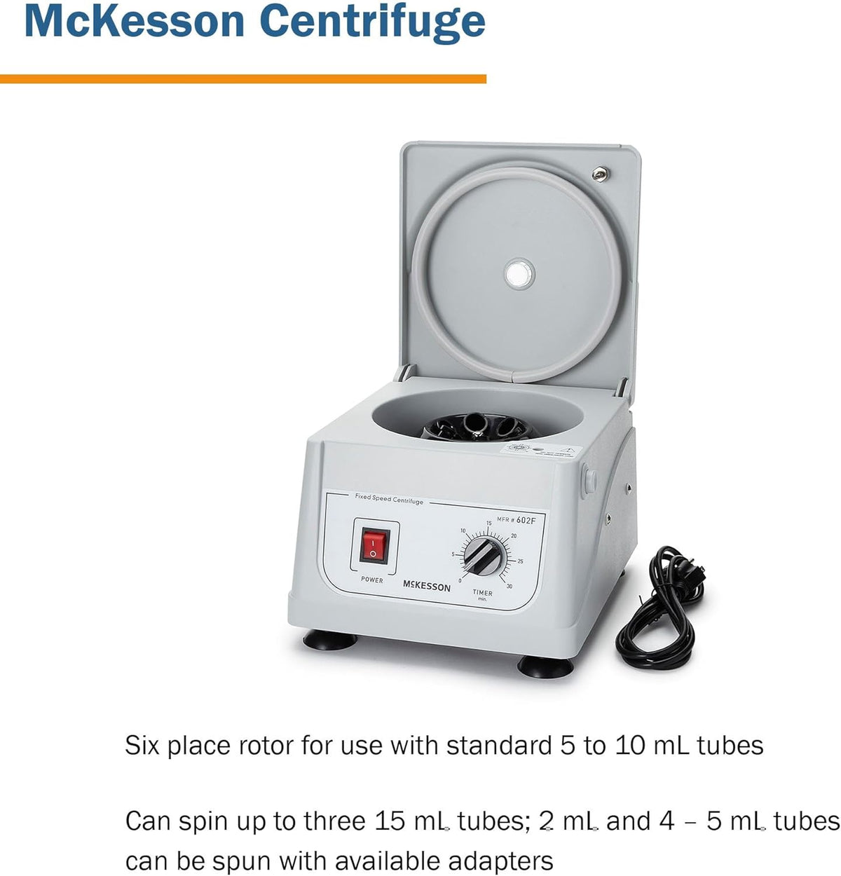 Centrifuge Machine, Fixed Speed 3400 RPM, 6 Place Fixed Angled Rotor P7697