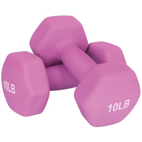 Neoprene Dumbbell Hand Weights Sets of 2 Hexagon Non-Slip Weights D83996