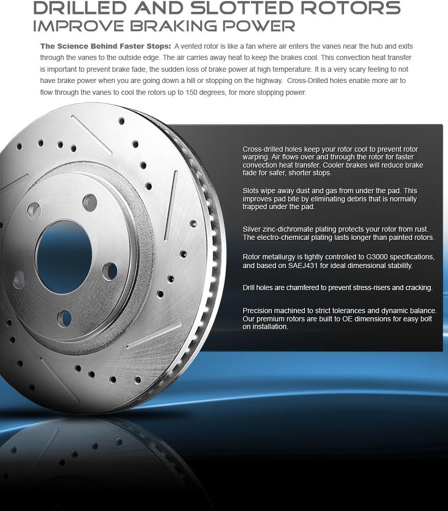 267 mm Brake Disc Rotors + Ceramic Brake Pads + Hardware B236852