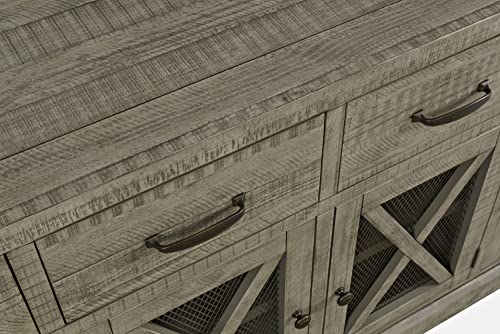 Rustic Distressed Pine Four Drawer Sideboard Buffet Server X31341