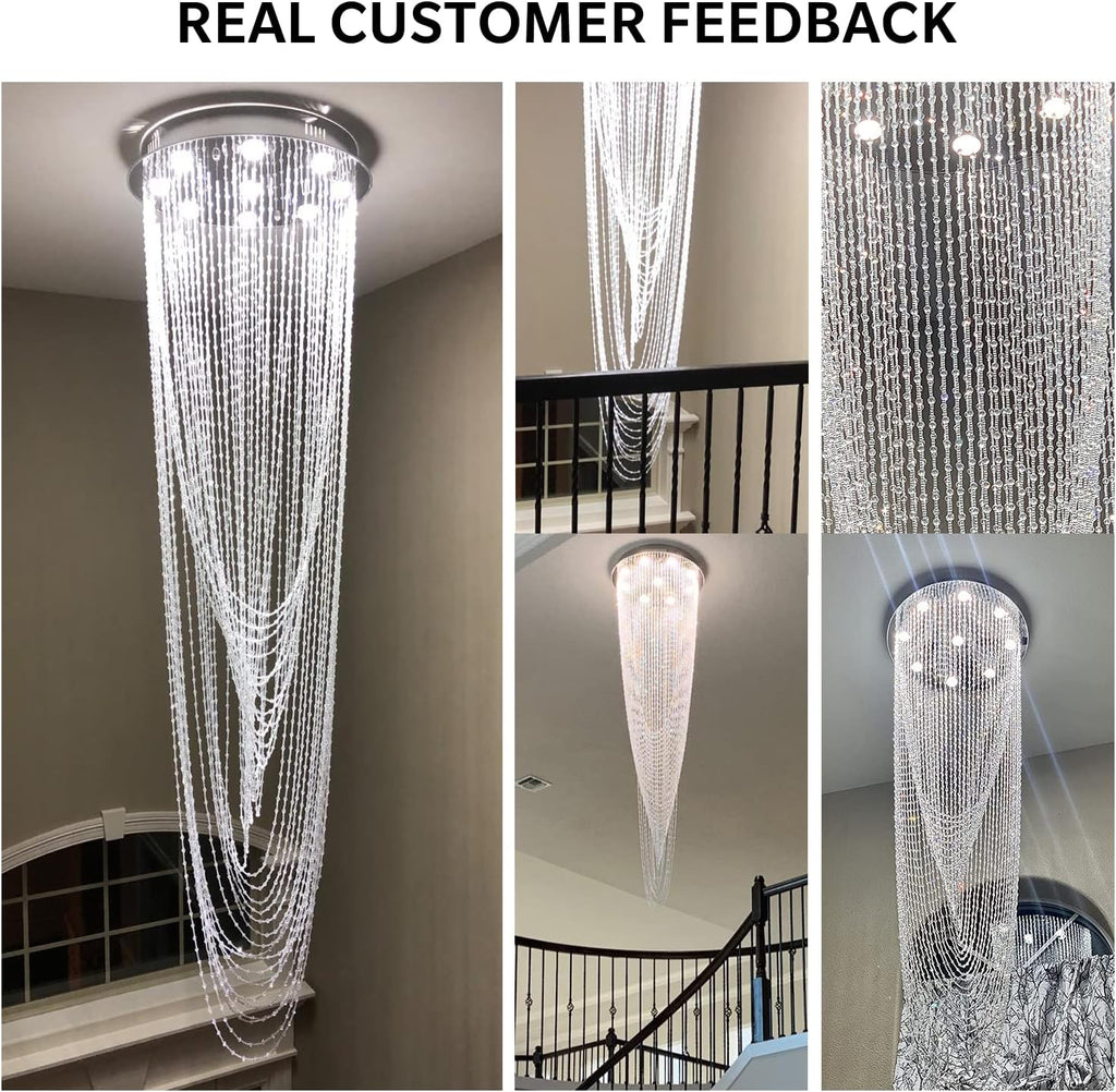 H91'' High Ceiling Modern Crystal Chandelier B905