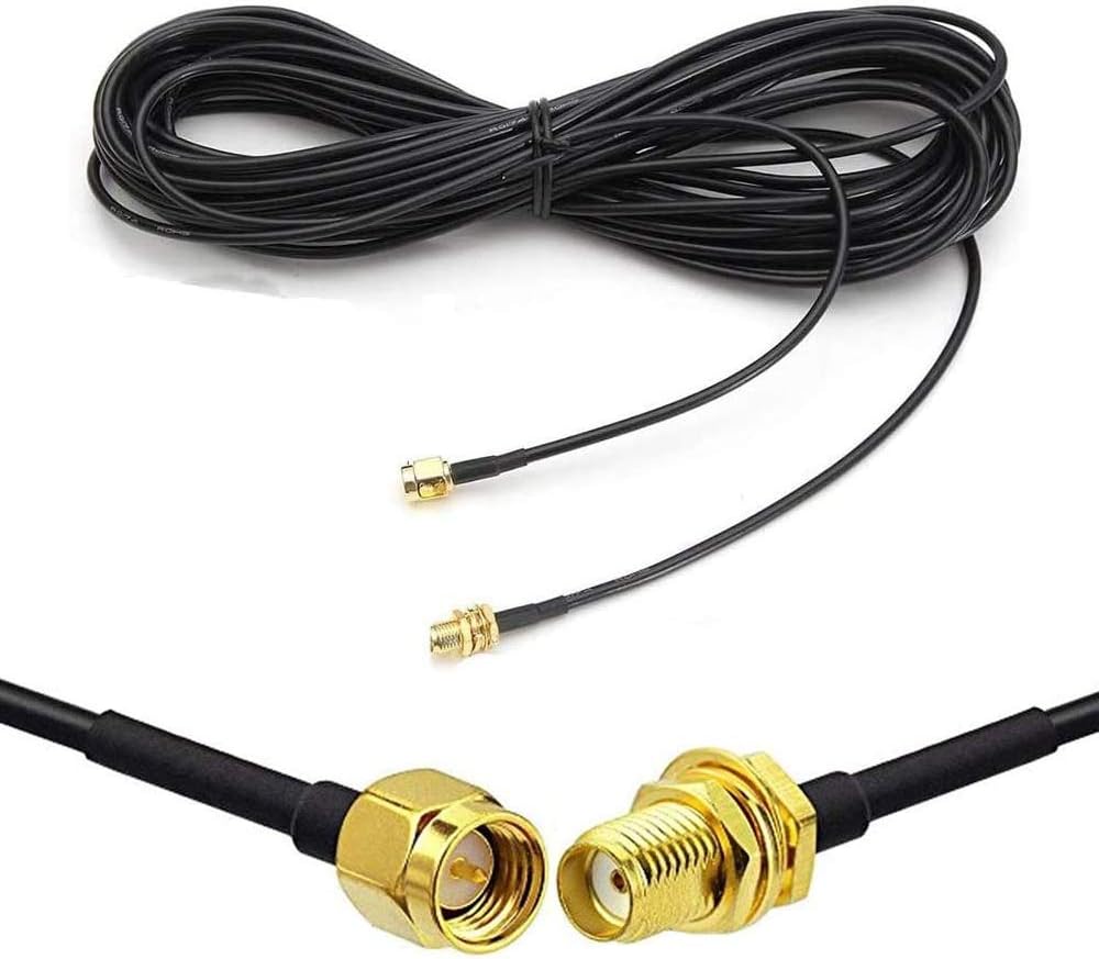 2Pack 33ft SMA Male to SMA Female RF Connector Extension Cable B9699