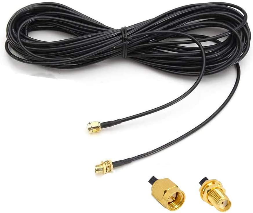 2Pack 33ft SMA Male to SMA Female RF Connector Extension Cable B9699