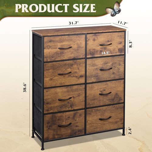 Fabric 8 Drawer Dresser V310