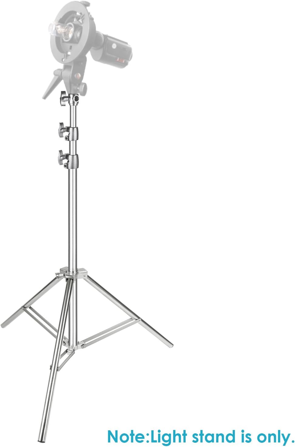 Stainless Steel Light Stand Silver 79 inches Foldable Heavy Duty Stand Pack of 2 U7138