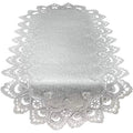 Antique White European Lace Table Runner 34 x 15 inches D162