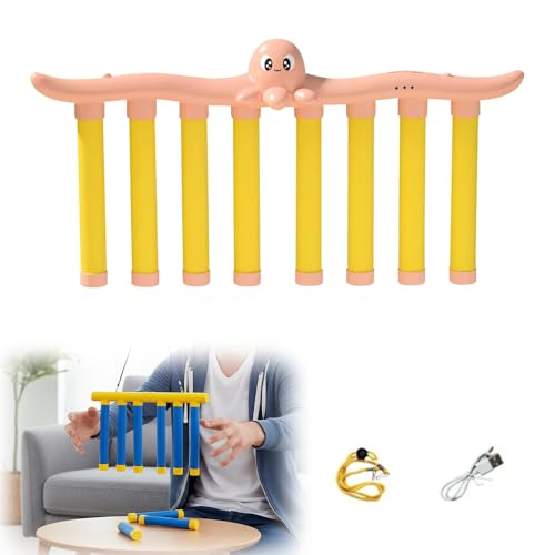 Reflective Drop Stick Challenge Game, Hand Eye Coordination Reflex Training Toy, 3 Adjustable Speed Modes, Yellow K746213