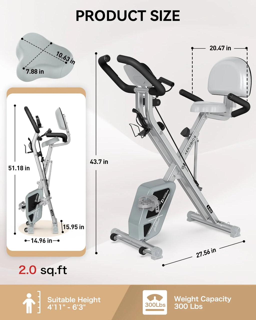 Foldable Magnetic Exercise Bike P45203