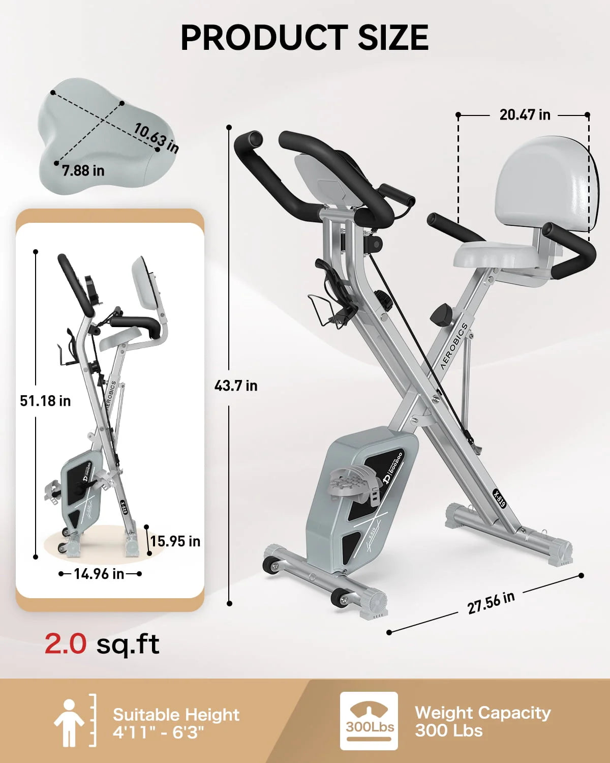Foldable Magnetic Exercise Bike P45203