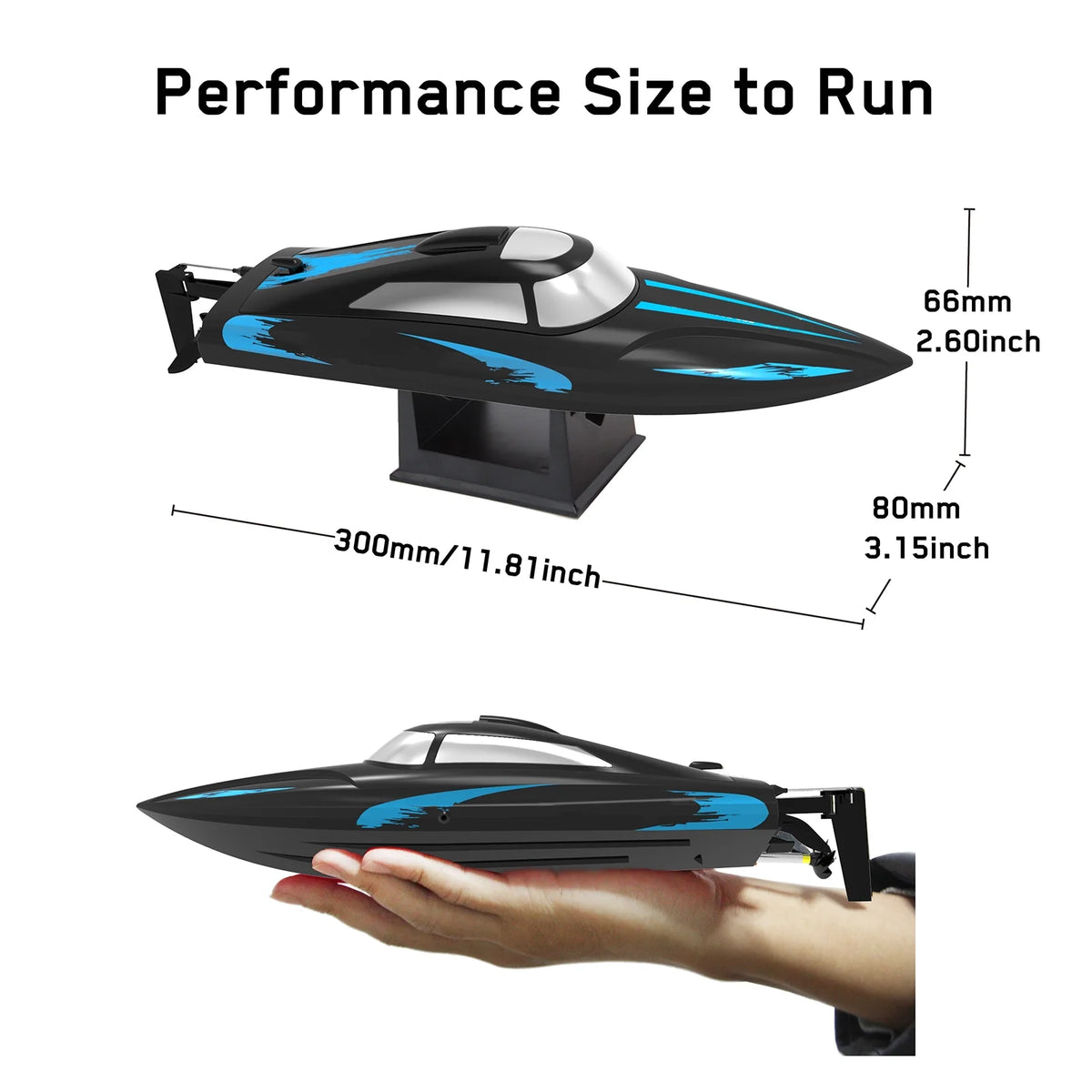 Remote Control Boat Toy with 2 Batteries F28938