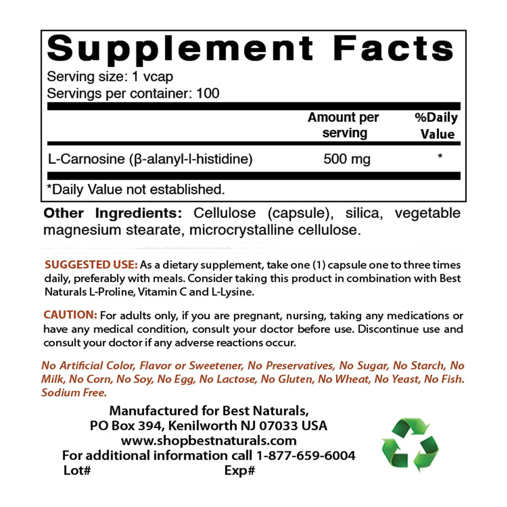 500 mg 100 Vegetarian Capsules P96842