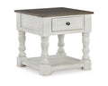 White/Gray End Table V76303