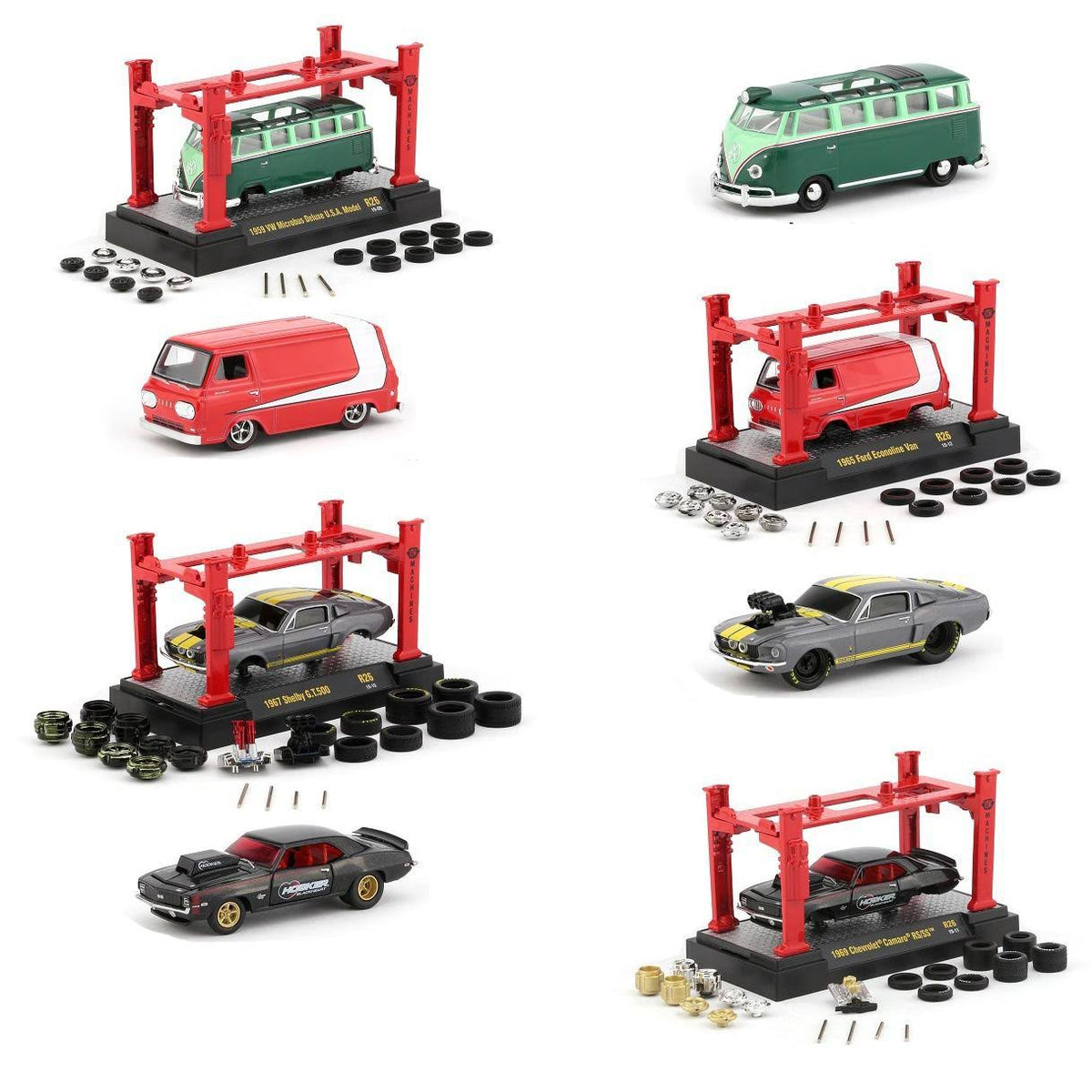 4 Piece 1/64 Diecast Model Car Set X57631