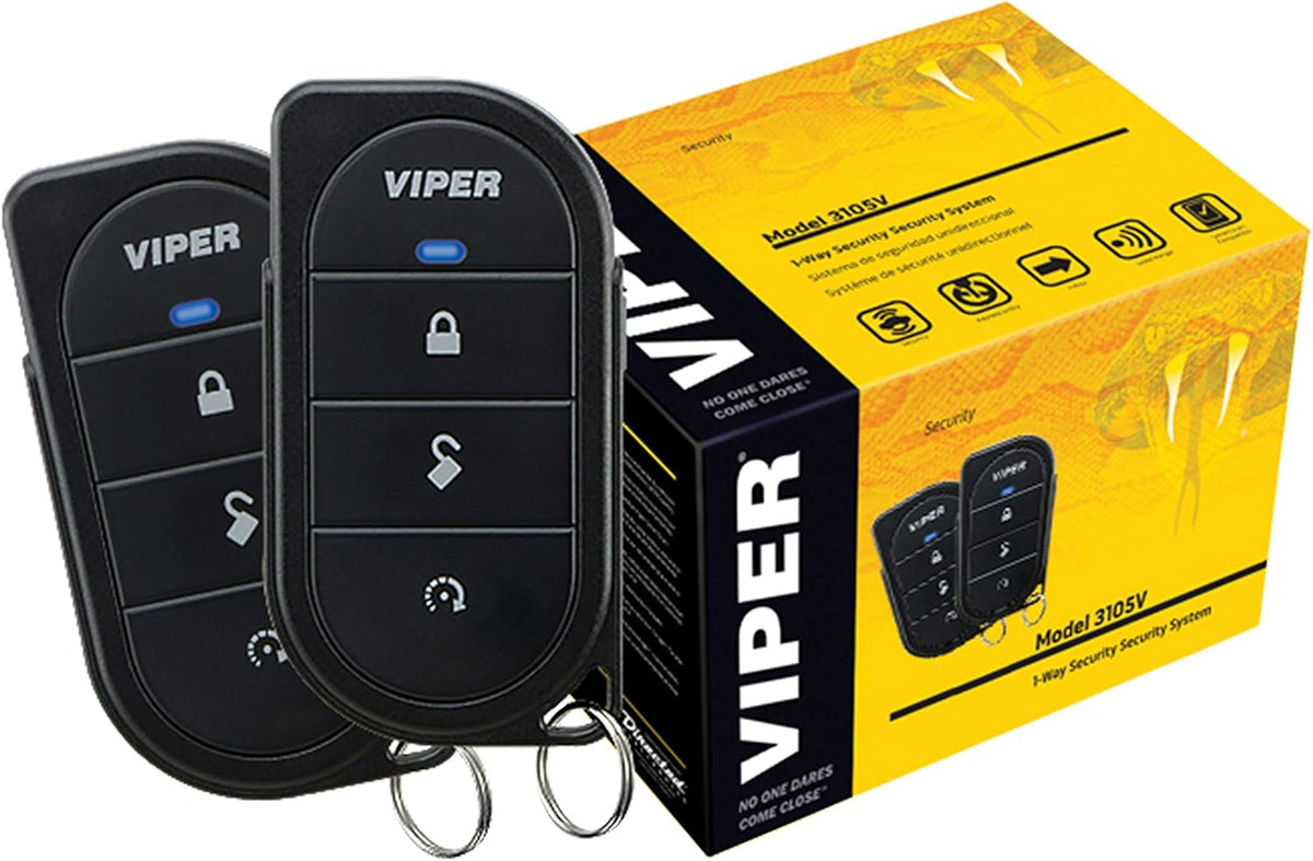 1-Way Car Alarm Keyless Entry Black C34971