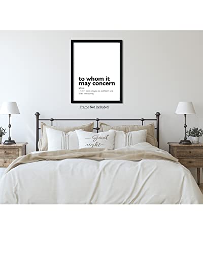 11x14 unframed typography wall art K932