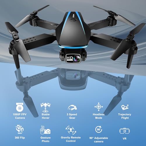 Mini Drone with Camera, 1080P HD Foldable Drone A585066