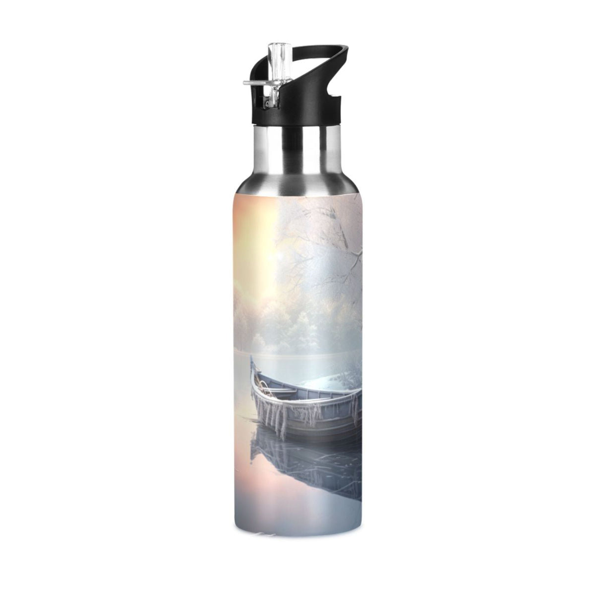 Insulated Stainless Steel Water Bottle with Straw Lid, 20 oz N6380