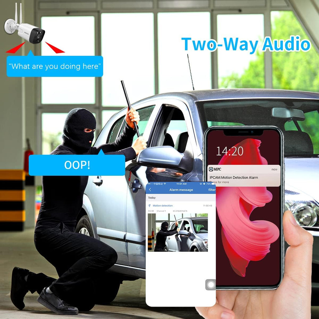 3K 5.0MP Wireless Security Camera System with 1TB Hard Drive E863