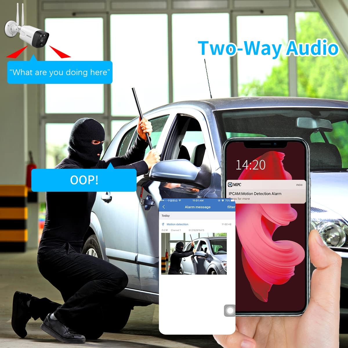 3K 5.0MP Wireless Security Camera System with 1TB Hard Drive E863