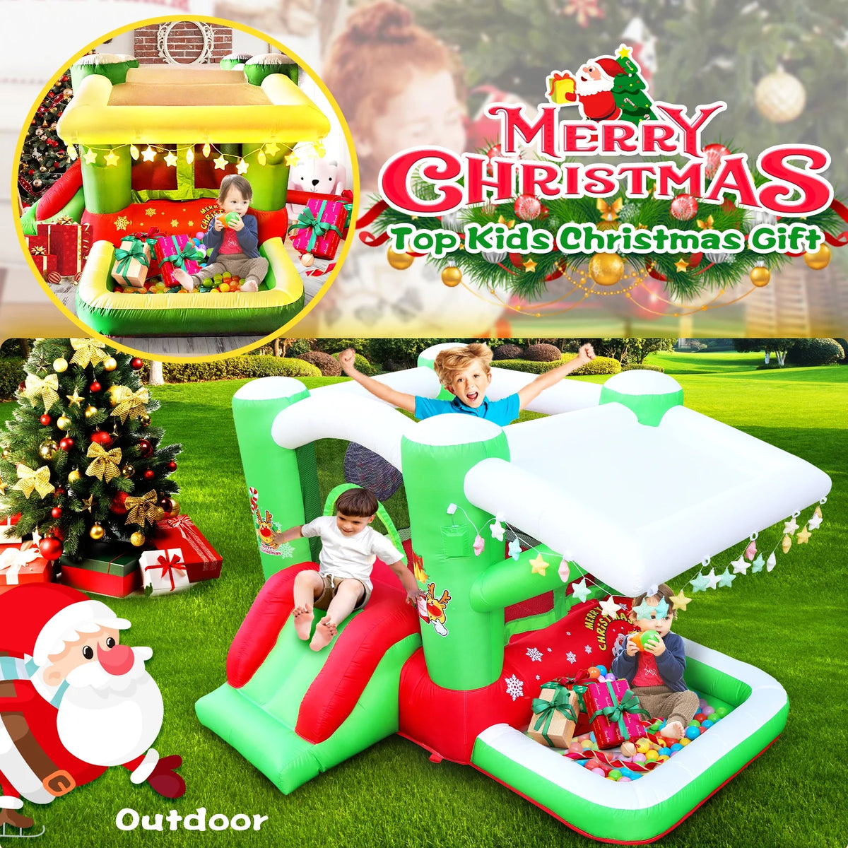 80" x 91" Inflatable Bouncer with Blower D987860