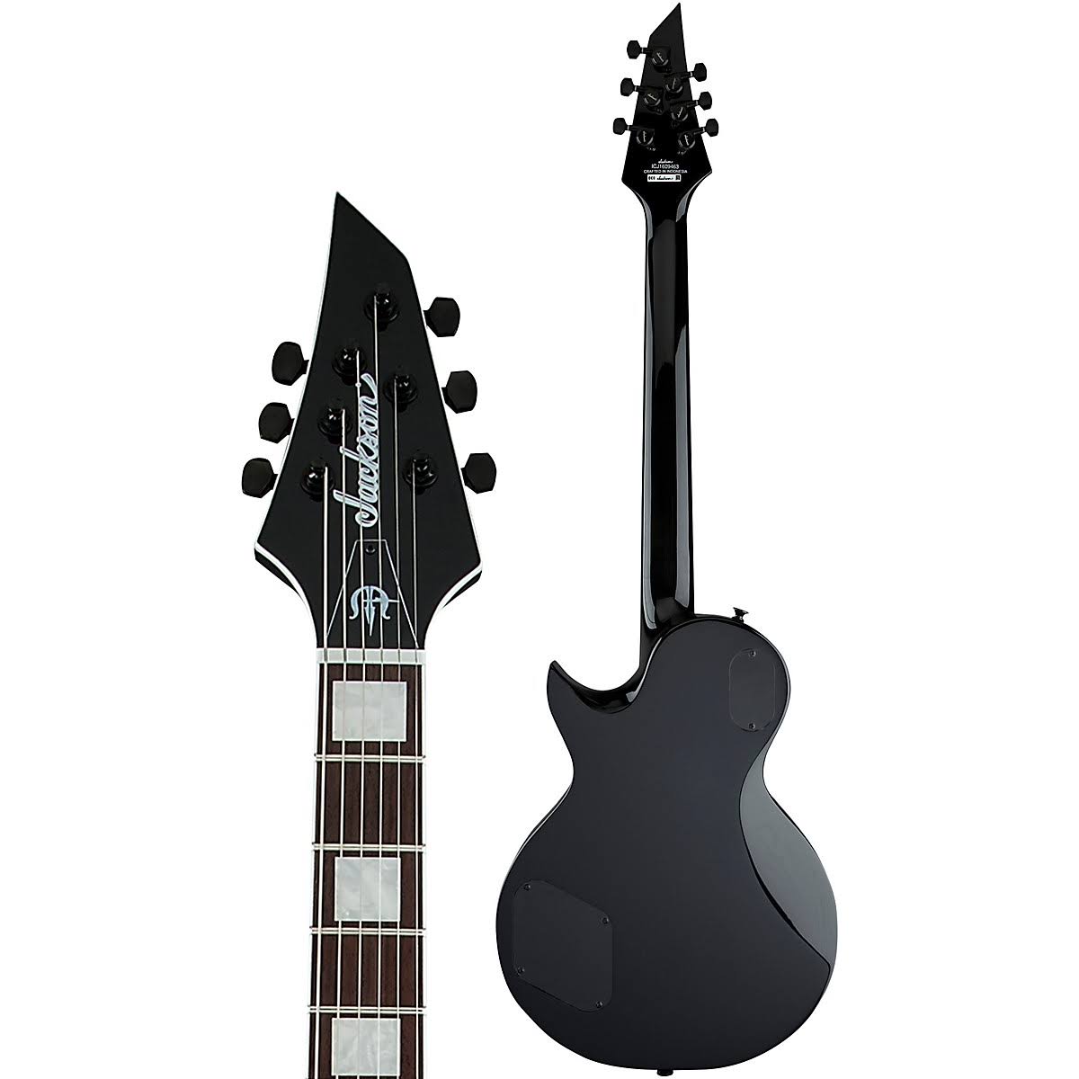 Black with White Bevels Electric Guitar R864086