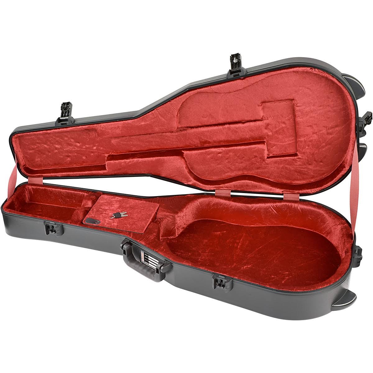 Black Molded Acoustic Guitar Case X338