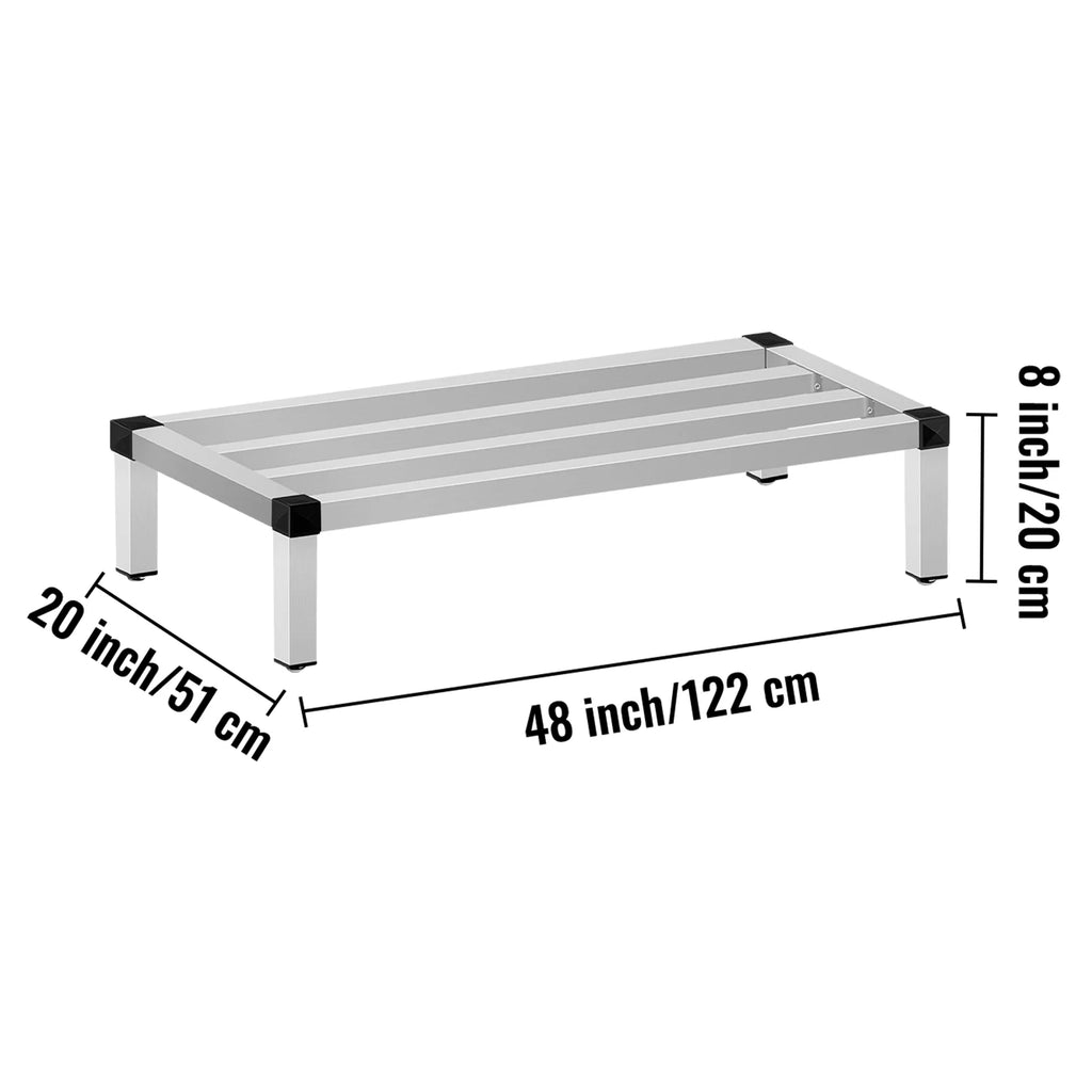Aluminum Dunnage Rack, 48" x 20", 1500lbs Capacity Storage Rack O6871