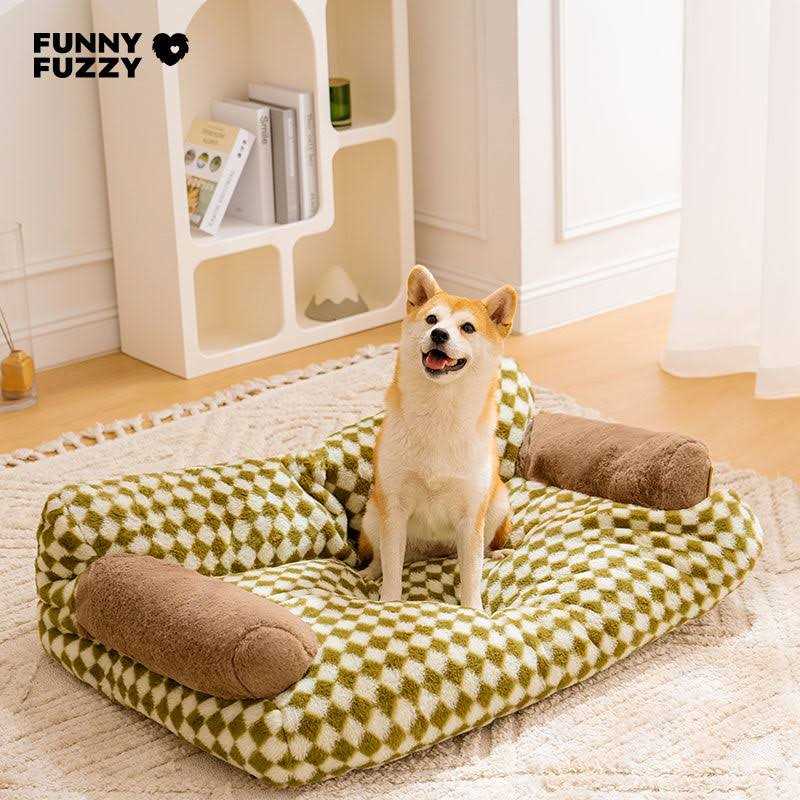 Plaid Dog & Cat Couch Bed S6279