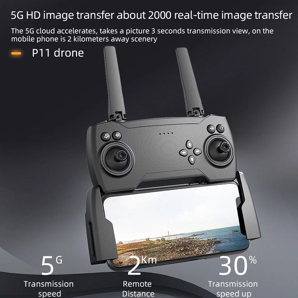 Orange Foldable 8K Dual Camera Drone M75838