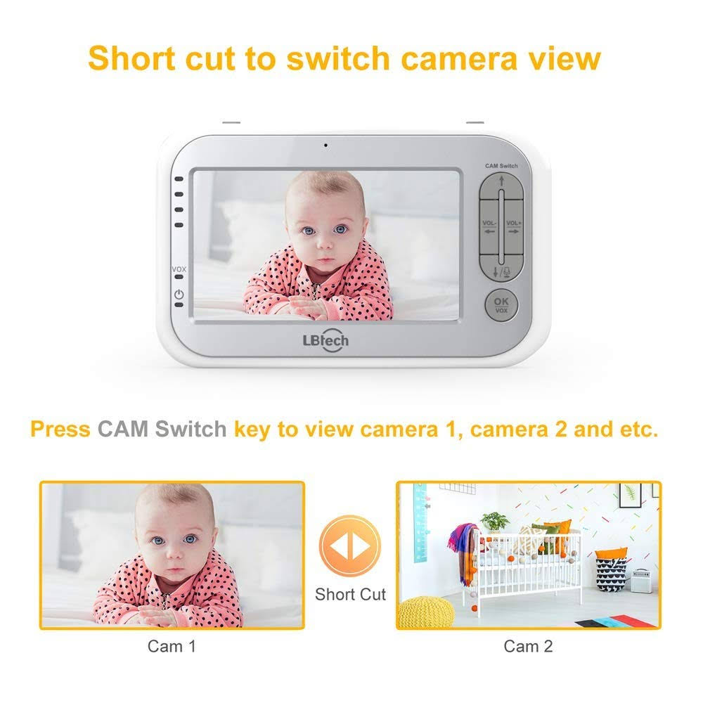 Video Baby Monitor with Two Cameras E936