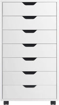 White 7-Drawer Wood Filing Cabinet Q4043