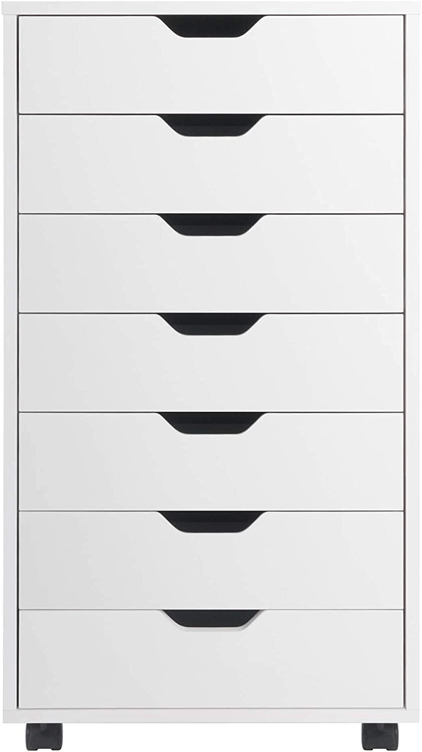 White 7-Drawer Wood Filing Cabinet Q4043