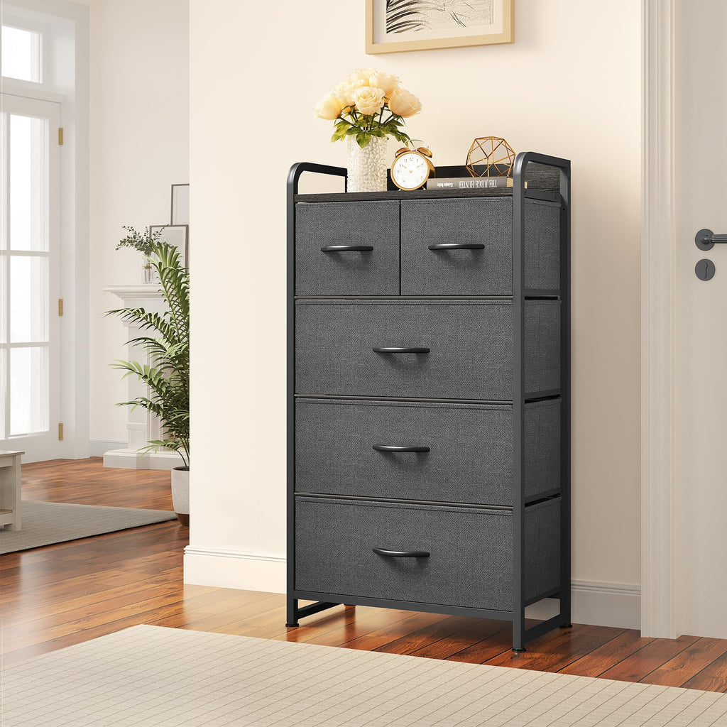Fabric 5 Drawer Dresser P222