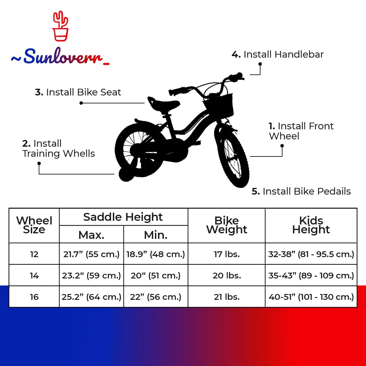 12 Inch Kids Bike with Training Wheels & Basket Z896