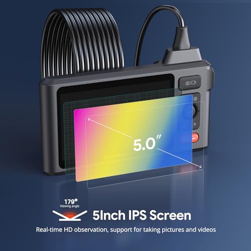 50FT 1080P Dual Lens Sewer Inspection Camera with Lights T94167