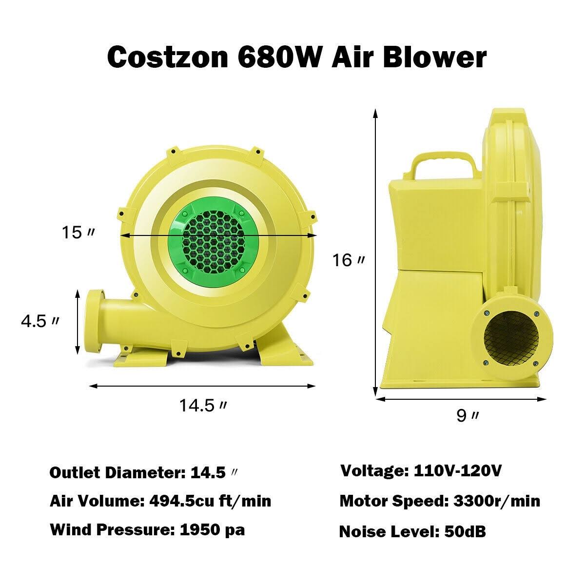 735 Watt 1.0HP Air Blower Pump Fan Q16386