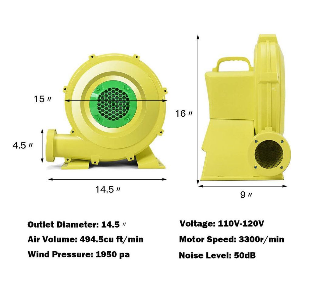 735 Watt 1.0HP Air Blower Pump Fan Q16386