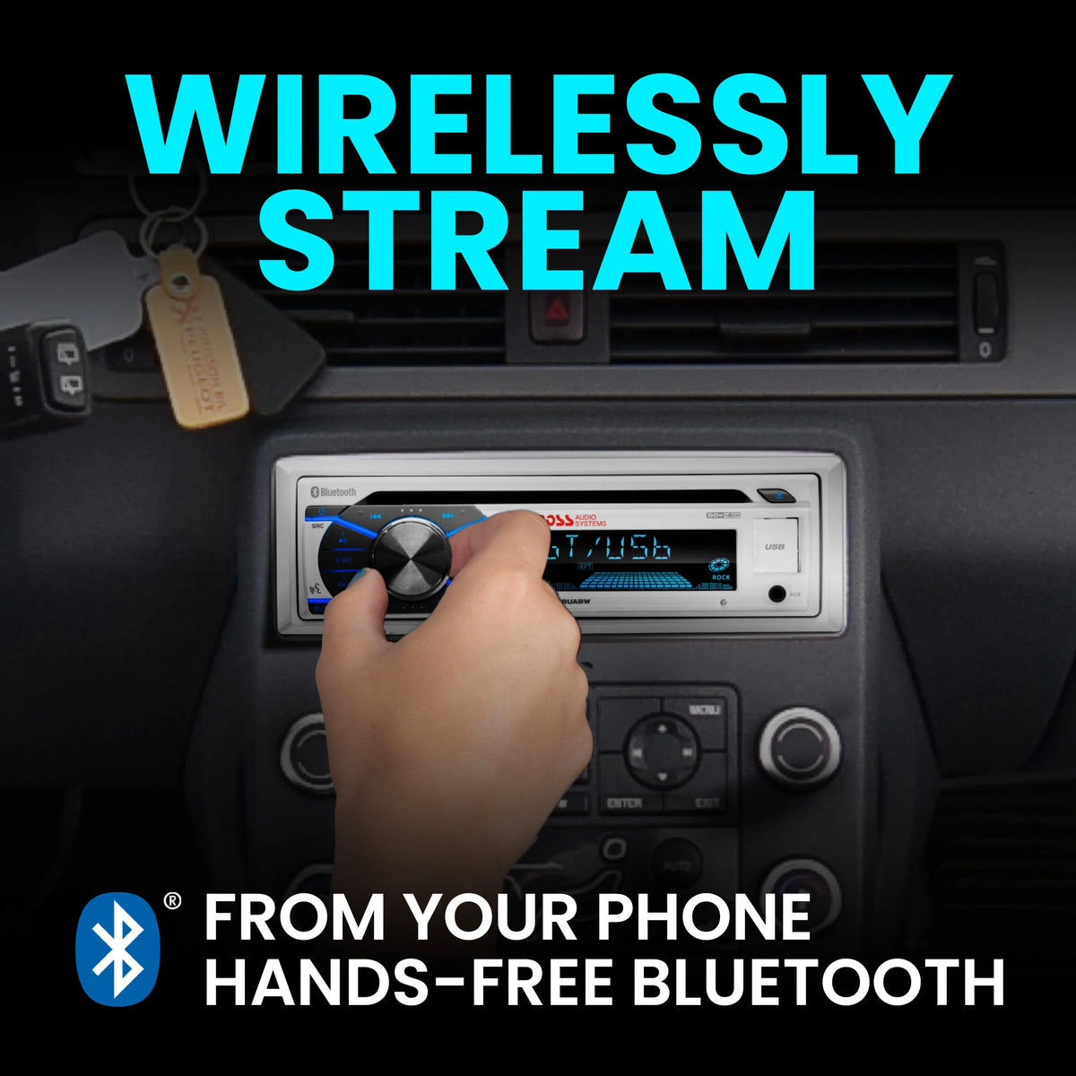 Marine Receiver, Bluetooth, CD, USB, AM/FM, Aux-in O97840