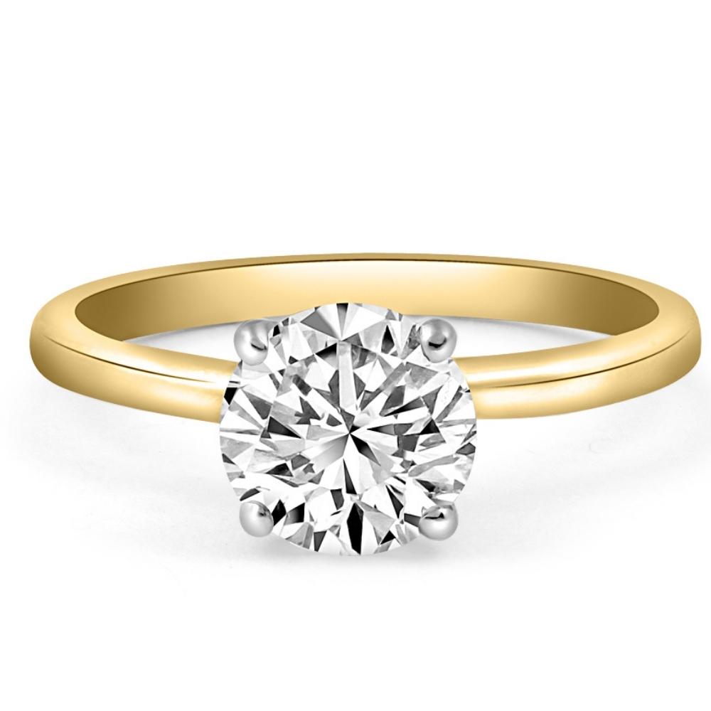 1 1/2CT Moissanite 4Prong Solitaire Engagement Ring W571
